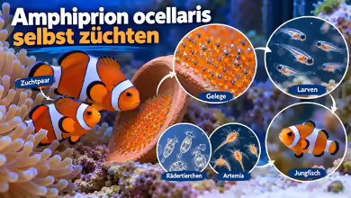Amphiprion ocellaris selbst züchten: Vom Gelege bis zum jungen Clownfisch