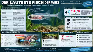 Der lauteste Fisch der Welt: Wie Danionella cerebrum mit 12 Millimetern für erstaunlichen Lärm sorgt