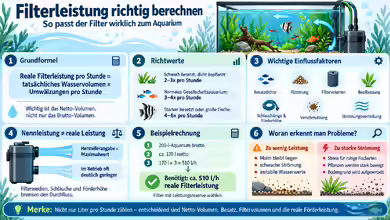 Filterleistung richtig berechnen: So passt der Filter wirklich zum Aquarium