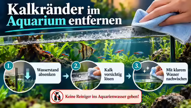 Hartnäckige Kalkränder im Aquarium und Terrarium schonend beseitigen