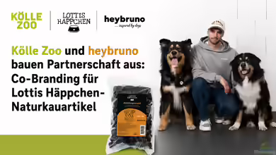 Kölle Zoo und heybruno bauen Partnerschaft aus: Co-Branding für Lottis Häppchen-Naturkauartikel
