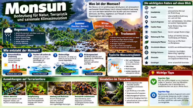 Monsun - Bedeutung für Natur, Terraristik und saisonale Klimasimulation