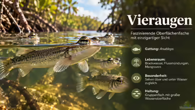 Vieraugen im Aquarium: faszinierende Oberflächenfische mit außergewöhnlicher Biologie